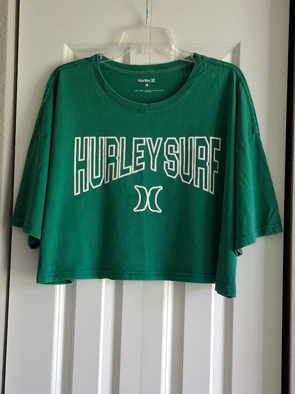 Hurley Surf Green Boxy Crop Top Women's Size XL